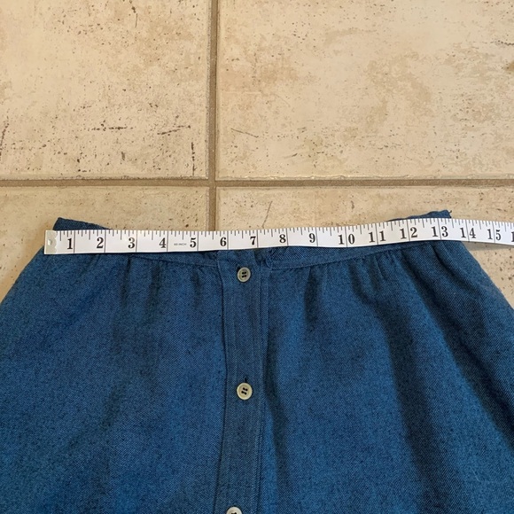 Vintage 70s Ports International Denim Button-Front Skirt - Size 8 - Picture 3 of 5